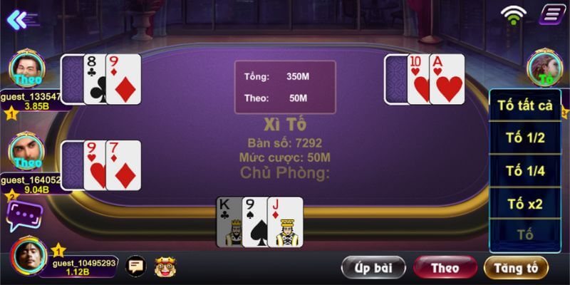 Các tay bài xì tố phổ biến